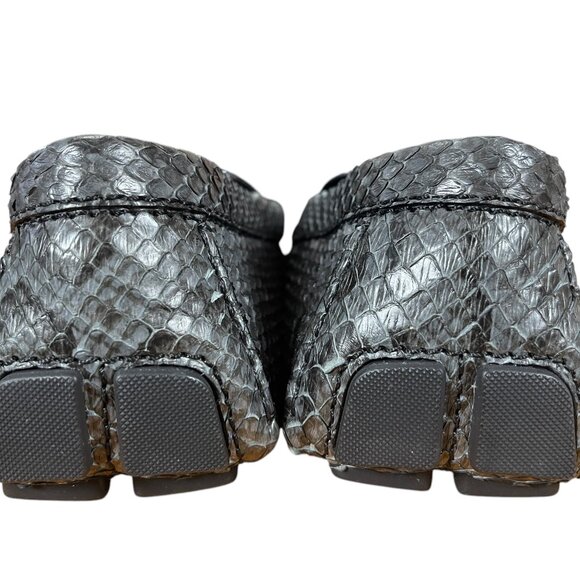 NEW LOUIS VUITTON Exotic Python Snakeskin Loafer Drivers Mens Shoes LV 10 =US 11 - Picture 10 of 15
